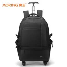 Aoking aoking trole mochila adulto júnior estudante do ensino médio mochila roda Universal masculino mochila saco de via