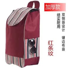 Compras de supermercado Lanzi Trolley Shopping Bag Oxford Pano Simples Trailer Forte Carrinho Roda Bolsa de Lona Compras