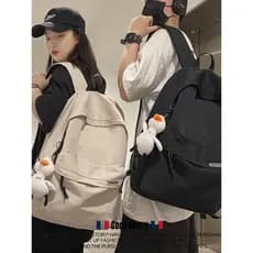 Mochila de Hong Kong masculina simples mochila de viagem de grande capacidade feminina leve estudantes do ensino médio e