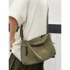 Bolsa mensageiro de lona francesa masculina, bolsa de ombro para viagem, esportes, academia, grande capacidade, Casual,