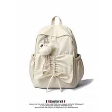 Mochila escolar francesa estudante universitário feminino azul moda júnior estudante do ensino médio 2026 novo estilo mo