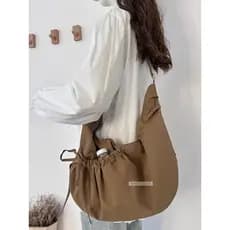 Francês Casual náilon pano saco textura moda Commuter bolsa de ombro leve bolinho saco estudantes universitários classe