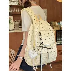 Estrela francesa arco mochila júnior meninas do ensino médio estudantes universitários nicho Design mochila Campus de al