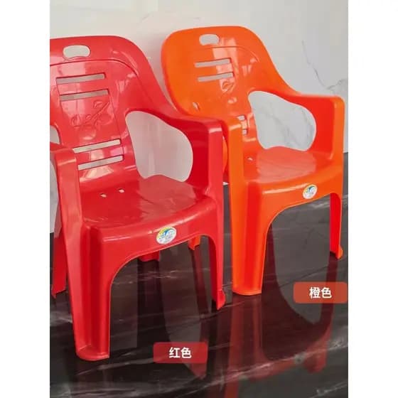 Cadeira de encosto de plástico grosso grande engrenagem mesa de jantar cadeira fezes simples braço cadeira de praia casa