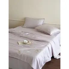 Verão luz luxo novo estilo chinês lavagem de areia Lyocell Tencel bordado verão fresco colcha conjunto de quatro peças l