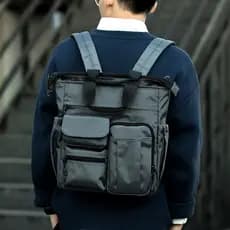 Mochila Casual masculina de grande capacidade, bolsa escolar mensageiro para estudantes do ensino médio, nicho multifunc