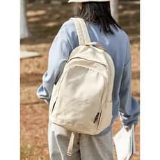 Mochila de lona feminina estudante universitário viagem leve bolsa escolar de grande capacidade 2026 novo estilo mochila