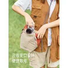 Micro bolsa de câmera única feminina SLR feixe boca saco de armazenamento viagem portátil forro câmera saco lente ombro