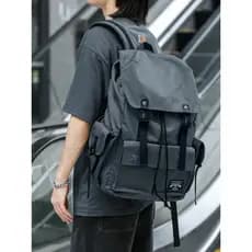 Mochila moderna masculina de grande capacidade estilo funcional mochila estudantes do ensino médio bolsa de viagem ao ar