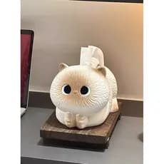Criativo gato siamês caixa de tecido resistente a choques estilo ins caixa de alto valor sala de estar caixa de papel de