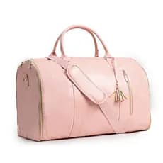 Estoque pronto Novo estilo grande viagem portátil dobrável roupas femininas mochila saco de ginástica ao ar livre multif