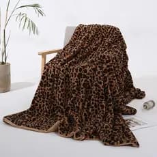 Sofá cobertor especial leopardo impressão cobertor arte coelho cobertor de cristal velo pequeno cobertor local de trabal