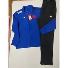 2021 mais recente estilo Anteta/ANTA patrocinador equipe nacional terno de malha azul profundo terno bandeira nacional