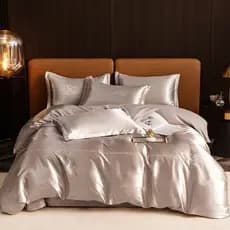 Conjunto de cama de quatro peças não-algodão puro algodão lavado 2024 verão novo estilo lençol High-End Jacquard três pe