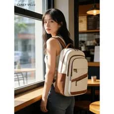 High-End nicho mochila Casual Commuter grande capacidade computador mochila senhoras All-Match textura faculdade