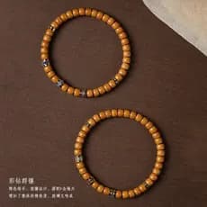 Pulseira de ponta de núcleo de azeitona coleção grau núcleo de azeitona parede corte reto contas de barril de Hericium e