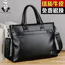 Yingbang bolsa masculina idosa de couro genuíno maleta de negócios bolsa de ombro bolsa mensageiro mochila de embreagem