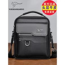 2026 Novo estilo masculino bolsa de ombro de couro genuíno bolsa mensageiro de negócios primeira camada mochila Casual p