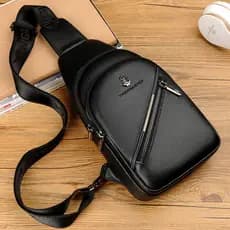 Yingbang bolsa de peito de couro genuíno para idosos, bolsa mensageiro Casual de um ombro, bolsa masculina de primeira c