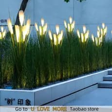 Luzes Solares Da Paisagem Fibra Impermeável Exterior Luz Do Jardim
