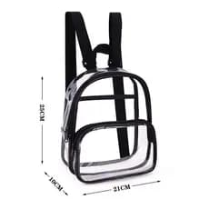[Engrossado] Mini mochila impermeável totalmente transparente para caminhadas ao ar livre, escalada de montanha, mochila