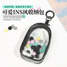 10cm saco de boneca japonês bidimensional boneca transparente saco de dor de armazenamento bonito ornamentos de carro co