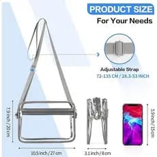 Transparente transparente saco do mensageiro bolsa de ombro à prova dwaterproof água Fitness viagem portátil grande capa