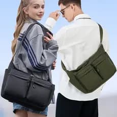 Bolsa mensageiro masculina Casual Commuter ciclismo bolsa de ombro feminina bolsa mensageiro portátil multifuncional à p