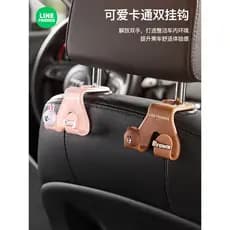 Linha urso marrom gancho de carro bonito dos desenhos animados armazenamento de carro assento de carro traseiro pequeno