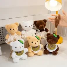 Mixiong Duoduo Série Pingente Urso Bolsa Pingente Boneca de Pelúcia Boneca Urso Bolsa Pingente Chaveiro Feminino