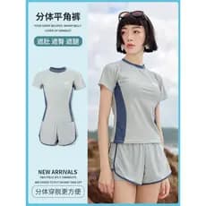 Maiô feminino dividido conservador ligeiramente gordo Plus Size maiô feminino gordura mm100kg capa de carne barriga mais