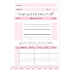 Miolo de Caderno Infantil Personalizado Patrulha Canina Rosa Escolar Menina Capa Dura Com Miolo de Estudos