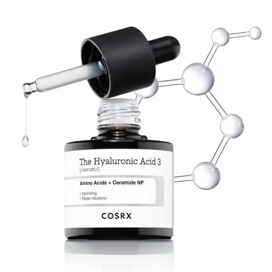 Sérum COSRX Pure Sodium Hyaluronic Acid 3%, Hidratante e Intensificador de Umidade para Linhas Finas e Rugas, Repara Pel