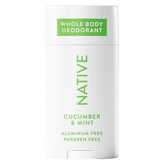 Desodorante Corporal Nativo, Aroma de Pepino e Menta, Proteção contra Odor por 72 Horas para Axilas, Partes Íntimas e Ma