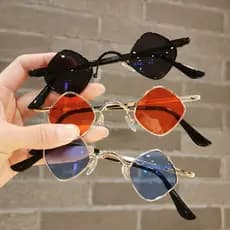 Óculos de príncipe exclusivos para crianças, meninos, meninas, formato de diamante, armação pequena, formato côncavo, mo