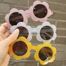 Crianças óculos na moda moda bebê óculos de sol meninas flor óculos de sol na moda feminino dos desenhos animados brinqu