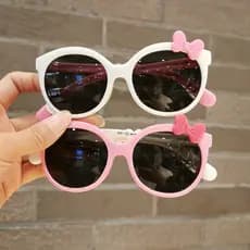 Crianças óculos de sol meninas Anti-ultravioleta bonito Super bonito óculos do bebê meninas pernas macias Silicone polar