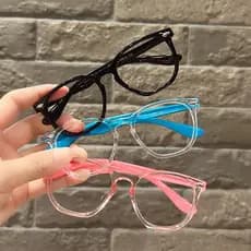 Crianças óculos quadro meninos meninas moda Silicone pernas macias óculos sem lentes bebê bonito óculos decorativos quad