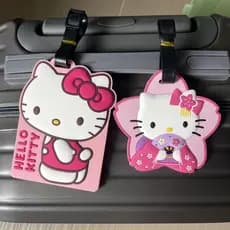 Etiqueta de bagagem HelloKitty Masha Pig Cartão de embarque Mala Etiqueta de bagagem Caixa de armazenamento Etiqueta de