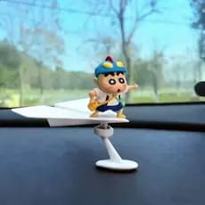 Crayon Shin-Chan girando avião carro ornamentos 2026 novo estilo carro bonito dos desenhos animados ornamentos descompre