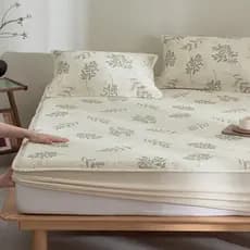 Lençol de algodão lavado estilo japonês, algodão, peça única, colcha de fio Jacquard, conjunto de três peças, pele antid