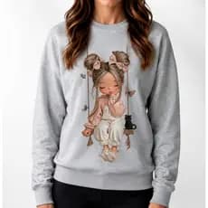 Quartzo Moletom Feminino Algodão Inverno Best Sellers Sem Capuz Tendencia