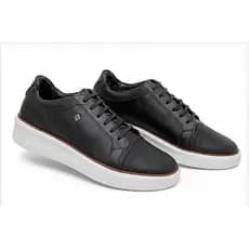 Sapato Casual Masculino de Amarrar Sapatenis Tenis Casual Preto Confortavel Antiderrapante Macio Tendencia