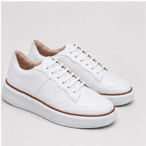 Tênis Casual Masculino Premium De Amarrar Sapatenis Luxo Lançamento Confortável Casual Sapato Social Moderno