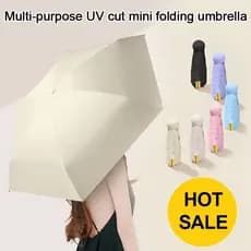 【Super Leve】[Ultra Lightweight/Easy Carry] Mini Guarda-Chuva Dobrável Portátil Proteção UV Feminino