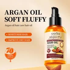 SADOER Óleo de Argan Cuidados com os Cabelos Óleo Essencial Tingimento Perm Curling Condicionador de Cabelo Liso Cuidado