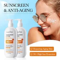 SADOER Anti-Leve Velho Corpo Inteiro Anti-SADOER Loção Protetor Solar de Grande Capacidade 220g FPS90 + PA++++ Corpo Int