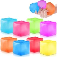 Um squishy de brinquedos Cross-Border Maltose Ice Cube Pinch Music Slow Rebound Descompressão Brinquedo de descompressão