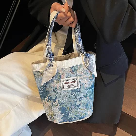 Influenciador ins nicho balde saco feminino 2026 novo estilo na moda bolsa de passeio moda All-Match saco de armazenamen