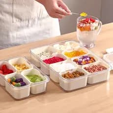 Caixa de plástico para manter frescos, cozinha, grau alimentício, selada, caixa de armazenamento de alimentos, verão, in